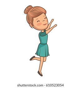 beautiful woman dancing avatar character