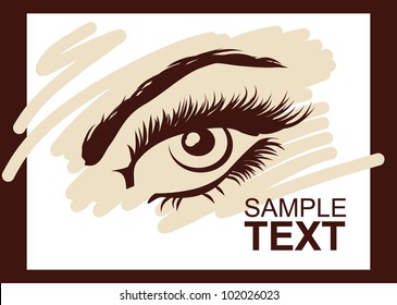 Beautiful woman eye. Vector illustration