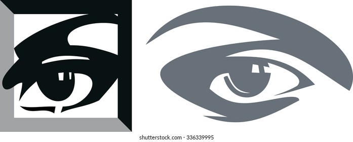 Beautiful woman eye. Vector illustration