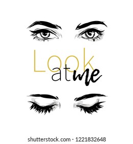 Beautiful Woman Eyes Vector Set Isolated Stock Vector (Royalty Free ...