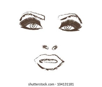 beautiful woman face