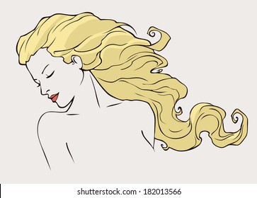Beautiful woman face