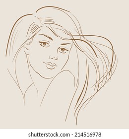 Beautiful woman face