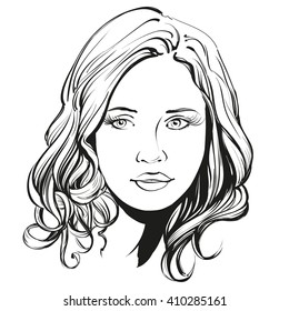 Illustration Woman Face Stock Illustrations, Images & Vectors