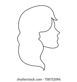 Beautiful woman face icon vector illustration graphic design
