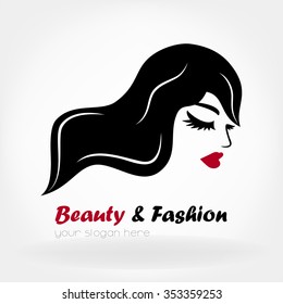 Beautiful woman face logo