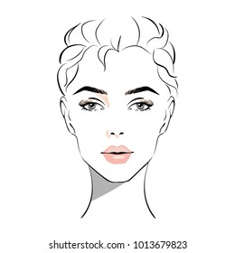Woman Face Sketch Images Stock Photos Vectors Shutterstock