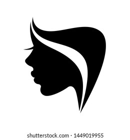 Beautiful Woman Face Silhouette Beauty Logo Stock Vector (Royalty Free ...