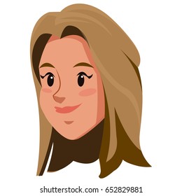 beautiful woman face young character image