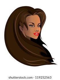 beautiful woman face,vector