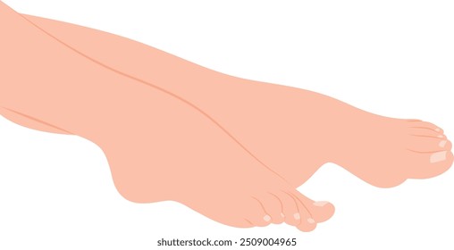 Beautiful woman feet, Beauty salon and foot bath,  healthy skin, toenails, body part, human body anatomy elements