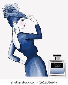 Beautiful Woman With Perfume Ilustraciones Imagenes Y Vectores De Stock Shutterstock