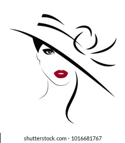 Beautiful Woman In Hat. Vector