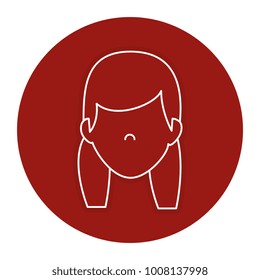 beautiful woman head avatar character