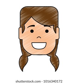 beautiful woman head avatar character