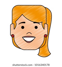 beautiful woman head avatar character