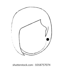 beautiful woman head avatar character