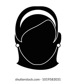 beautiful woman head avatar character