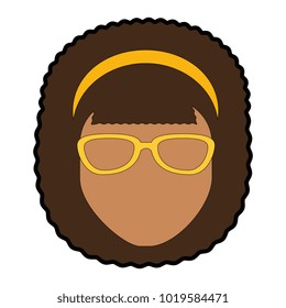 beautiful woman head avatar character
