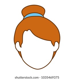 beautiful woman head avatar character