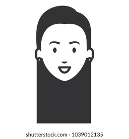 beautiful woman head avatar character