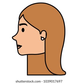 beautiful woman head avatar character