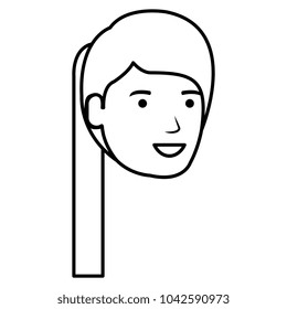 beautiful woman head avatar character