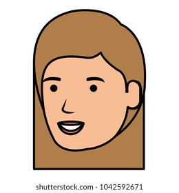 beautiful woman head avatar character