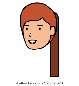 beautiful woman head avatar character