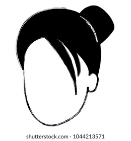 beautiful woman head avatar character