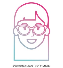 beautiful woman head avatar character