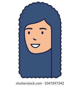 beautiful woman head avatar character