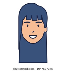 beautiful woman head avatar character