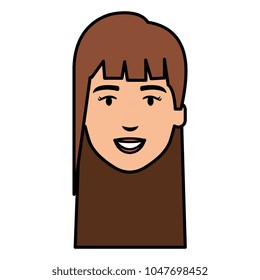 beautiful woman head avatar character