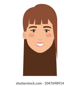 beautiful woman head avatar character