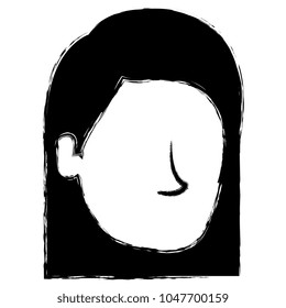 beautiful woman head avatar character