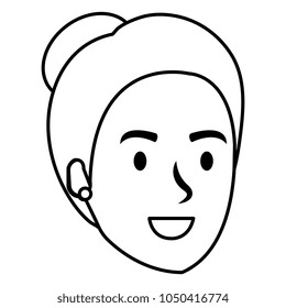 beautiful woman head avatar character