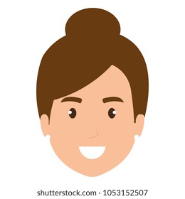 beautiful woman head avatar character