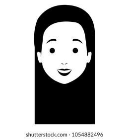 beautiful woman head avatar character