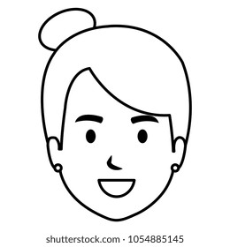 beautiful woman head avatar character