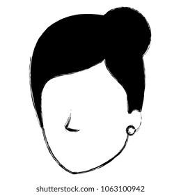 beautiful woman head avatar character