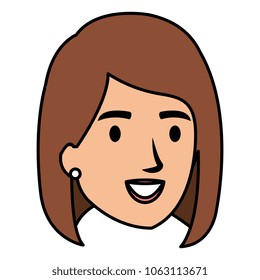 beautiful woman head avatar character