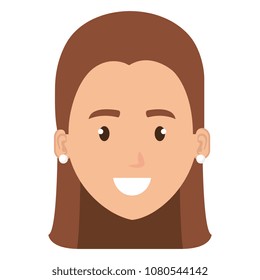 beautiful woman head avatar character