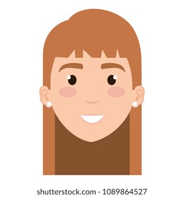 beautiful woman head avatar character