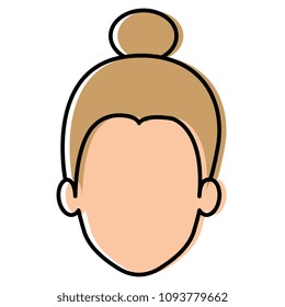 beautiful woman head avatar character