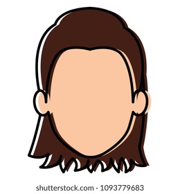 beautiful woman head avatar character
