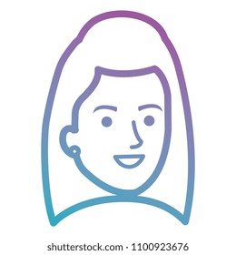 beautiful woman head avatar character