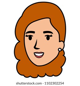 beautiful woman head avatar character
