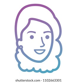 beautiful woman head avatar character