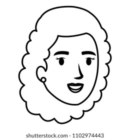 beautiful woman head avatar character